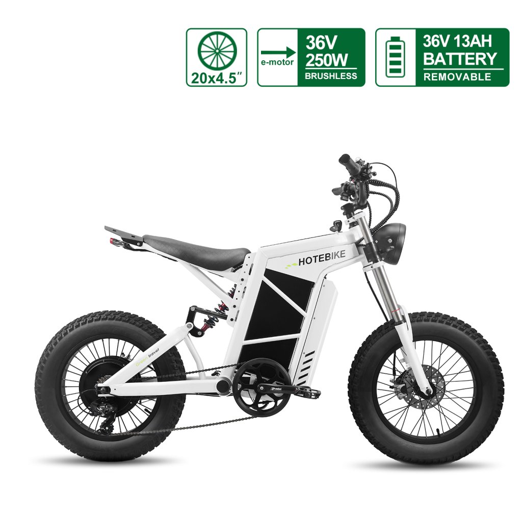 36V 250W Electric Dirt Bike for Adults and Teens, 20″ Off-Road EBike with 13AH Removable Battery